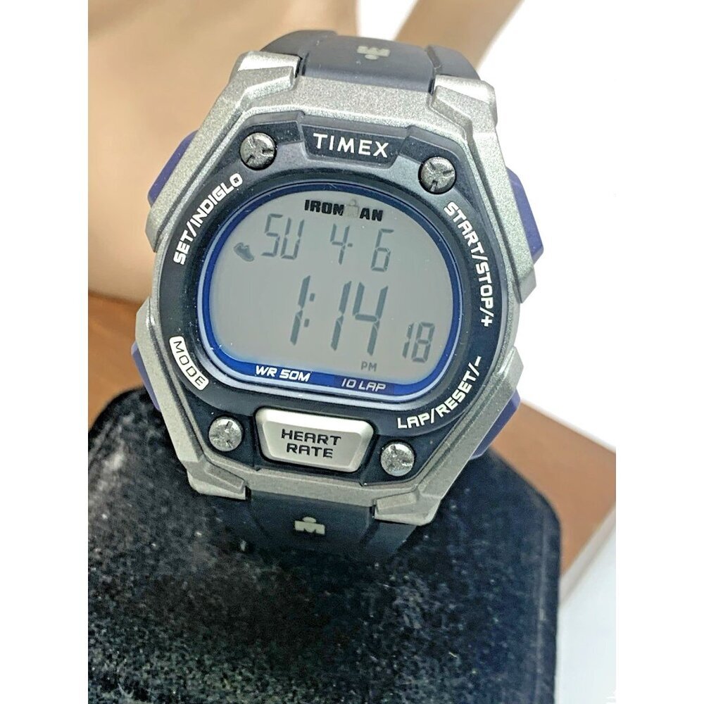 Timex Men's Watch TW5M51200 Ironman Quartz Digital Indiglo Black Rubber Band